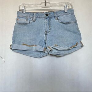 Vans Blue Jean Shorts with Rolled Hem Stretch